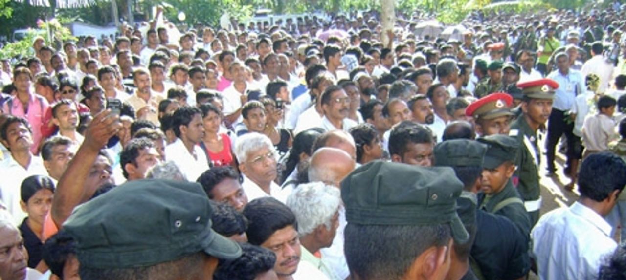 A section of the funeral